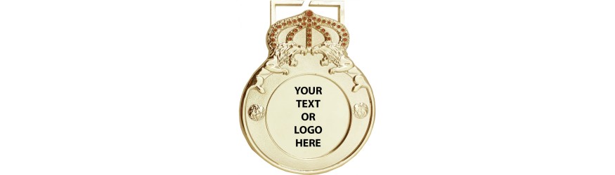 100MM 3D SCULPTED LION MEDAL (6MM THICK) - GOLD, SILVER OR BRONZE